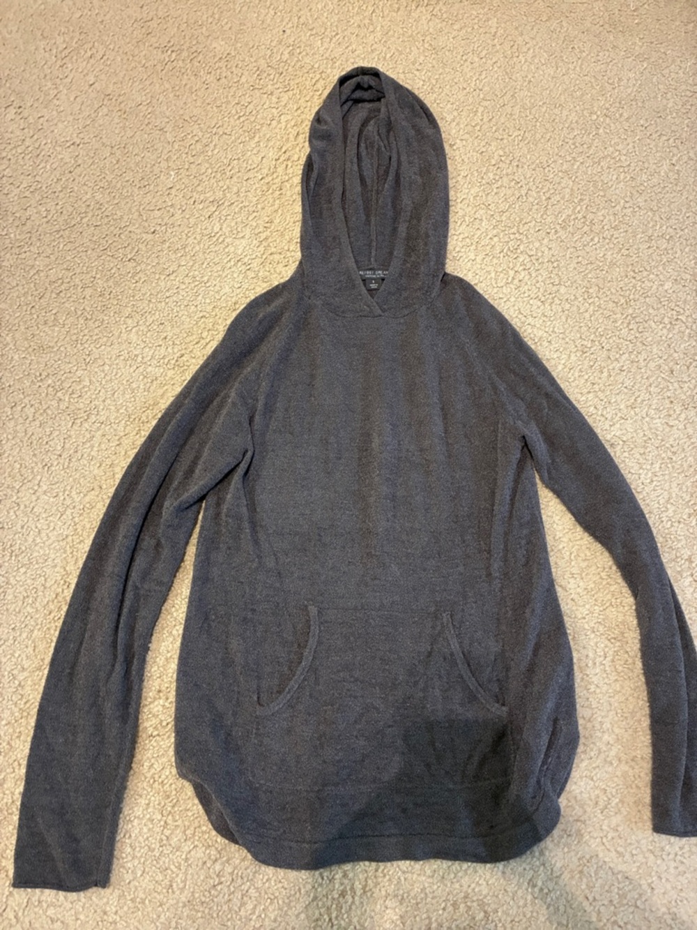 Barefoot Dreams CozyChic Ultralite Hooded Pullover Sweater - Charcoal Gray